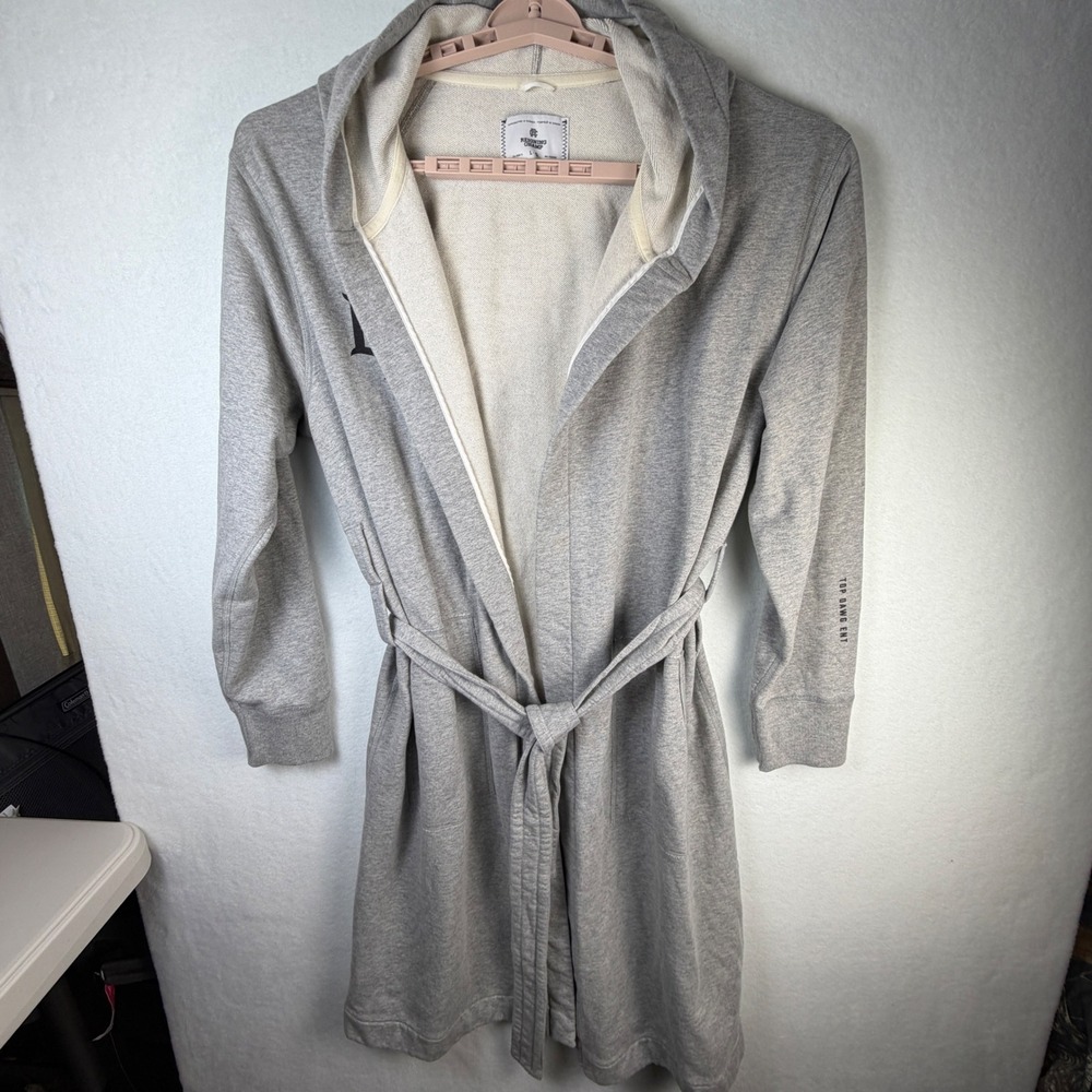 Reigning Champ TDE Top Dawg Entertainment Hooded Robe Jacket Grey Sz L